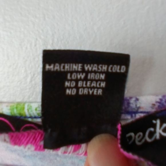 Peck & Peck Blue Purple Abstract Graphic 3/4 Sleeve Tunic Women's Size XL - Picture 4 of 5